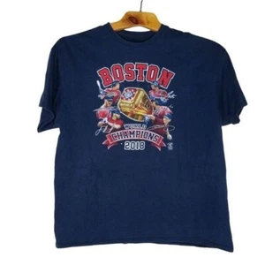 T-shirt MLB uomo Boston Red Sox campioni del mondo taglia XL blu 2018 baseball - Foto 1 di 5