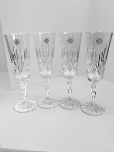 Galway Irish #25123 Cristal Baldmore Acanalado Champagne Juego de 4 Copas - Imagen 1 de 5