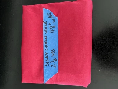 Voile de algodón sedoso rojo tímido 2,5 yardas Foto 1 de 3