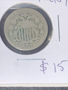 1882 Shield Nickel $15 - Picture 1 of 3