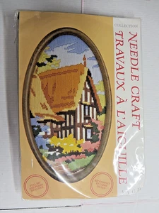 Vintage Needle Craft Avon Collection Full Kit Oval Frame Cottage new - Picture 1 of 2