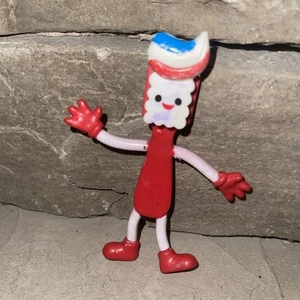 1 Stück rote biegbare Zahnbürste Actionfigur (biegebares Spielzeug für Kinder - einige Gebrauchsspuren) - Bild 1 von 4