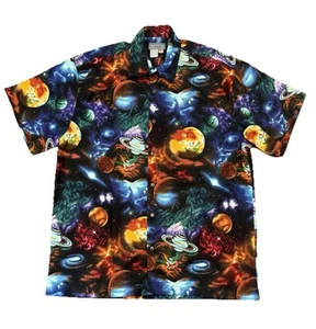 AOP Vintage High Seas Trading Co Button Up Shirt L - Galaxy Planets NEU - Bild 1 von 17
