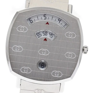 GUCCI Grip Uhr 157.4 / YA157401 Datum weißes Zifferblatt Quarz Herrenuhr_875820 - Bild 1 von 7