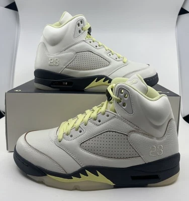 Women's 10.5 - Nike Air Jordan V 5 Retro  Leather Luminous Green Sail IM7592-130 - Image 1 of 4