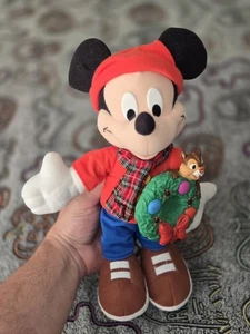 Disney MICKEY MOUSE HOLIDAY FRIEND PLUSH Lights Sounds Christmas Fisher Price - Picture 1 of 4