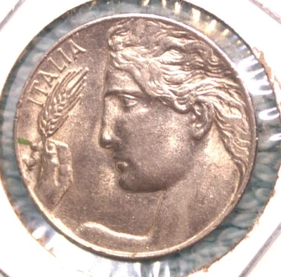 1921 Itália pré-fascista - 20c - KM44 - níquel - 352 - Imagem 1 de 4