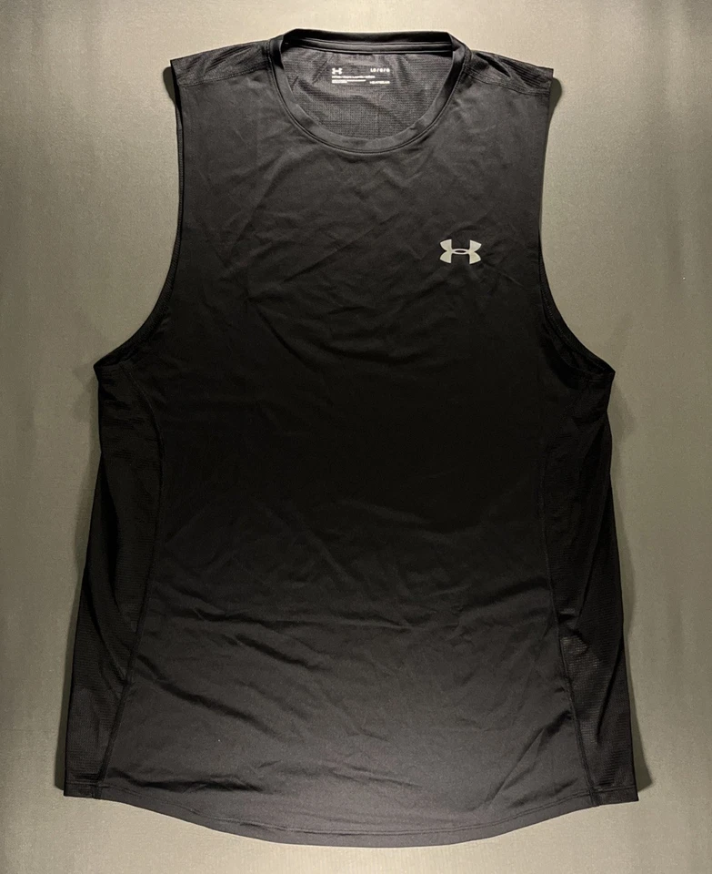 Camisa de compresión Under Armour HeatGear para hombre, sin mangas, camiseta sin mangas Foto 1 de 4