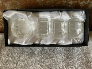 Oleg Cassini, Crystal, Round Set Of 4 Napkin Rings, Signed, Original Box - Picture 1 of 3