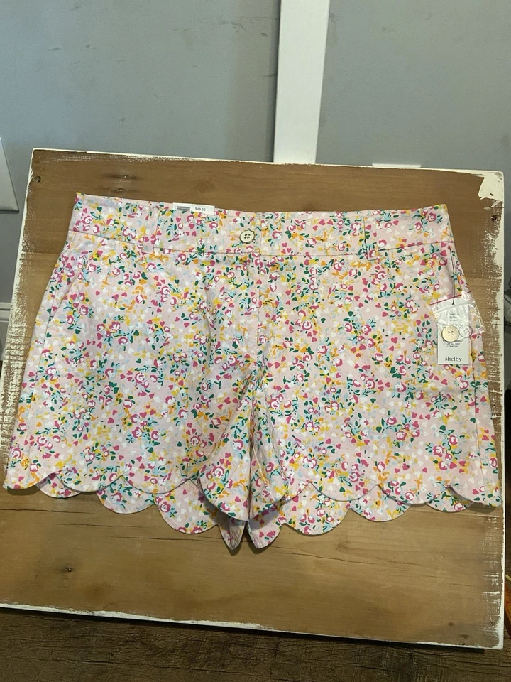 Camisas festoneadas Crown & Ivy Shelby en rosa floral talla 12 nuevas Foto 1 de 4