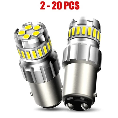 AUXITO 2-20X 6500K Blanco Bay15d 1157 SMD Coche Cola Camión Freno LED Lámpara de Parada Bombilla Foto 1 de 4