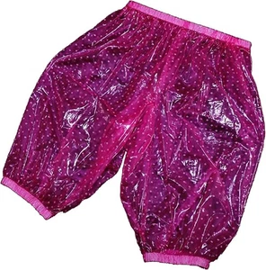 Ropa interior de PVC para incontinencia cubierta de pañales para adultos harén pantalones florecientes de plástico - Imagen 1 de 15