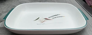 Denby GREENWHEAT / WHEATSHEAF Oblong Eared Rectangular Oven - Table Serving Dish - Picture 1 of 11