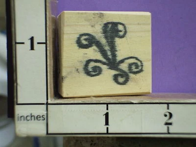 Castillo Rojo Cinco Tallos Remolino Sellos de Goma 32O Foto 1 de 2