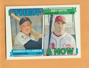 Joey Votto Harmon Killebrew 2016 Topps Heritage Then and Now Cincinnati Reds 5W - Picture 1 of 2