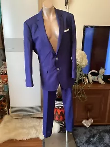 HUGO BOSS dark Blue 2 Piece Suit 100% Wool Size UK 52 - Picture 1 of 12