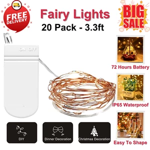 20 Packs 3.3 ft Battery Operated LED Fairy String Lights for Party Wedding Decor - Picture 1 of 8