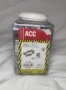 Halex ACC Conduit Hangers #2 25 Pack Steel Contractor Clear 67822B 1001-685-778 - Picture 1 of 3