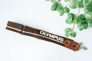 🎦Olympus camera neck strap brown Rare Genuine Free Shipping From Japan - Picture 1 of 7