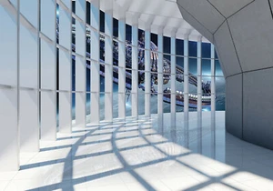Fotomural TELA-3D ARQUITECTURA-(10034)-nave espacial vista moderna decoración diseño - Imagen 1 de 8