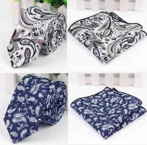 Retro paisley styled tie and handkerchief set  in various designs   - Bild 1 von 3