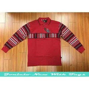Men's Shirt 100% Cotton by KNOCKOUT 266 Red L Sleeve Polo L XL - Picture 1 of 6