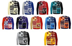 New NFL Christmas Busy Block Ugly Sweater - Picture 1 of 10