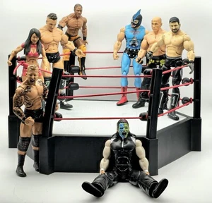 Anello a sei lati TNA IMPACT con action figure Gail Kim AJ Styles Shark Boy - Foto 1 di 19