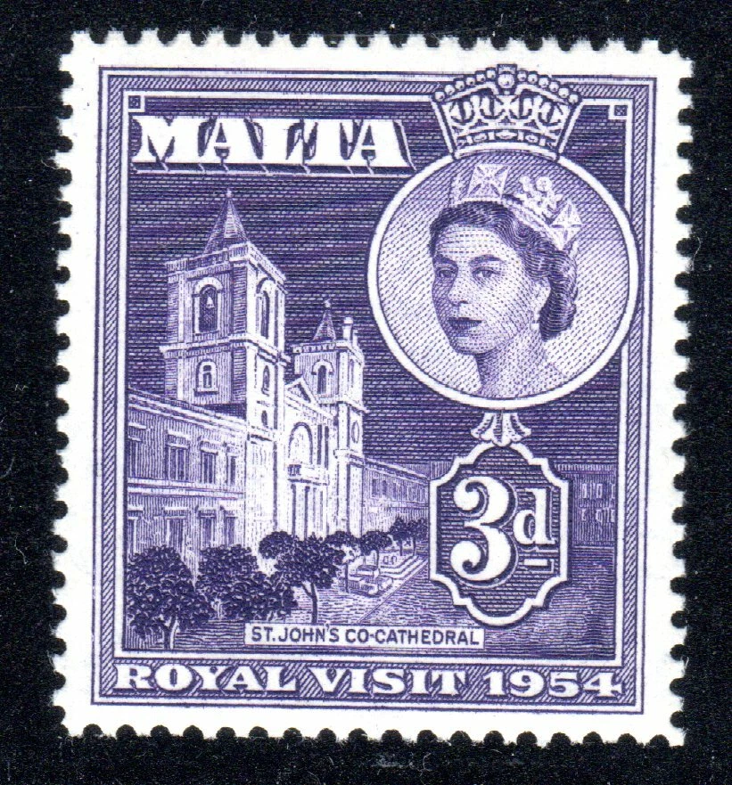 1954 Malta SC# 242 - Inscribed : Royal Visit 1954 - M-NH Foto 1 de 1