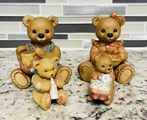 Cherished Teddies Figurines- Bear Family Set Of 4 - Picture 1 of 6
