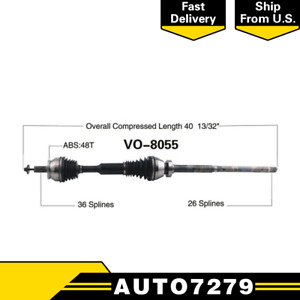 Front Right Passenger Side CV Axle Shaft Joint SurTrack For Volvo XC90 2003 2004