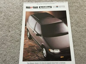 1992 Nissan Quest Car Magazine Supplement - 8 pages - Foto 1 di 1