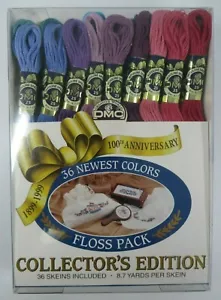 Vintage DMC Collector's Edition Embroidery Floss 36 Skeins NEW 100th Anniversary - Picture 1 of 9