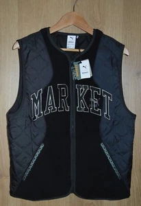 Puma X Market Collab Men's Black Quilted Gilet - Size Large L RRP £85 - Picture 1 of 5