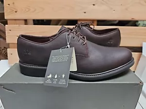 Timberland Mens Full-Grain Leather Stormbucks Oxford Dark Brown UK 11.5 EU 46 - Picture 1 of 15