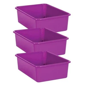 Teacher Created Resources TCR20405-3 Plastc Storage Bin Purple - Large - Pac... - Picture 1 of 1
