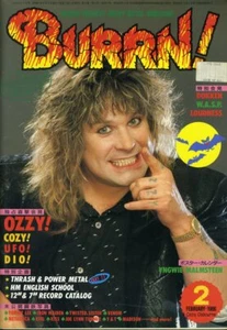 Black Sabbath Ozzy Osbourne 1986 Burn Magazine A1268 - Bild 1 von 1