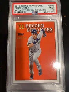2019 Topps Transcendent VIP #88RB Derek Jeter 1988 Topps Record Bre /100 PSA 9 - Imagen 1 de 1