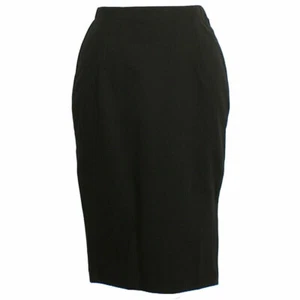 EILEEN FISHER Black Tencel Stretch Ponte Knit Side Vent Pencil Skirt PS - Picture 1 of 4