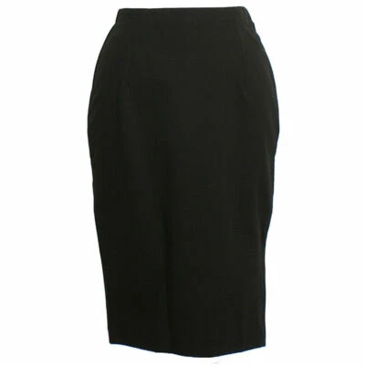 EILEEN FISHER Black Tencel Stretch Ponte Knit Side Vent Pencil Skirt PS - Image 1 of 4