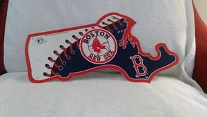 2007 Boston Red Sox Plastic State Shaped Sign 10"x18", MLB Licensed, Pre-Owned - Picture 1 of 4