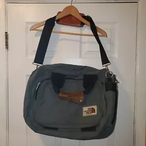 Vintage The North Face Men's Gray Satchel Bag with Shoulder Harness - Picture 1 of 12