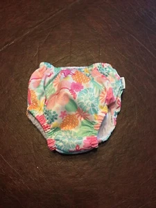 iPlay baby girl Small/6 months 13-18lbs reusable swim diaper bottoms Pink/flower - Picture 1 of 5