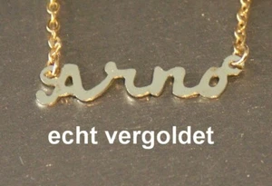 Classy Necklace Arno Chain Real Gold Plated Name Necklace New - Picture 1 of 1