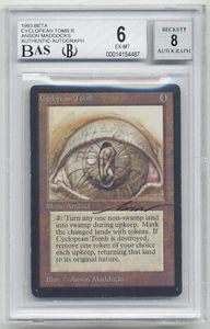 Graded Signed Cyclopean Tomb BGS Beckett Beta Artist Anson Maddocks MTG Magic! - Picture 1 of 2