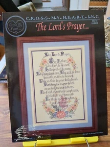 Counted cross stitch chart only Cross My Heart The Lord's Prayer Karen Newman - Picture 1 of 2