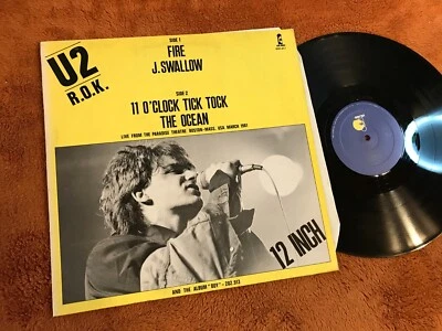 U2 r.o.k. 12" EP FIRE w/2 live tracks 2/studio 1981 ROK orig vinyl beneluximport - Image 1 of 2