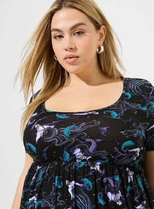 Camisa Órrida Villanos Disney Úrsula Azul Nueva Con Etiquetas Nueva 3X - Imagen 1 de 11