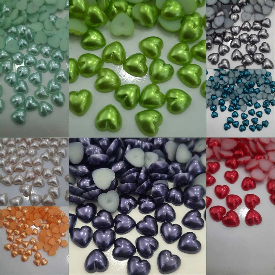 Perlen 12mm Westrim Herzperle halbperlen Tischdeko Dekoperlen Wachsperlen V301 - Bild 1 von 1