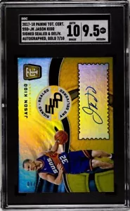 2017-18 Totally Certified Jason Kidd AUTO Gold /10 Phoenix Suns SGC 9.5/10 SSP - Picture 1 of 2